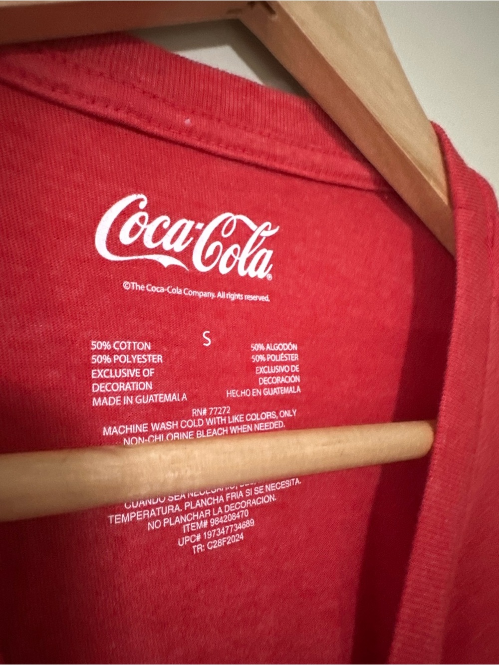 Coca-Cola size S Red Logo Tee - Picture 3 of 5